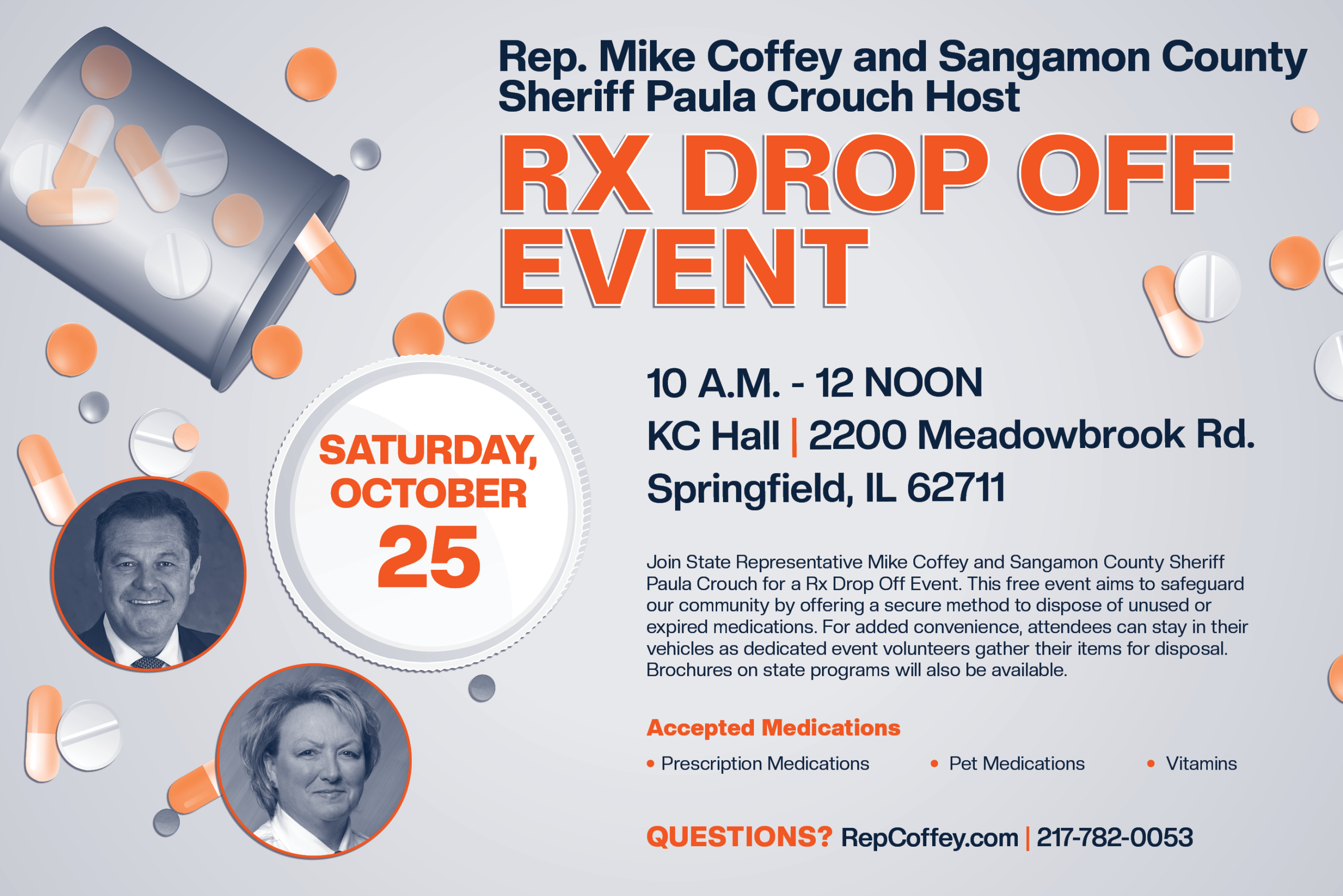 Rep. Mike Coffey and Sheriff Paula Crouch Hosting RX Drop Off Event